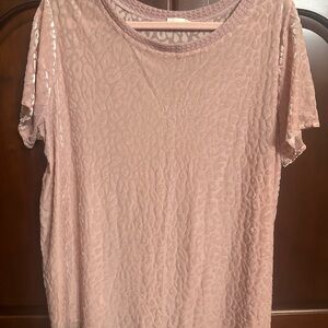 Mauvey pink velvet burnout top